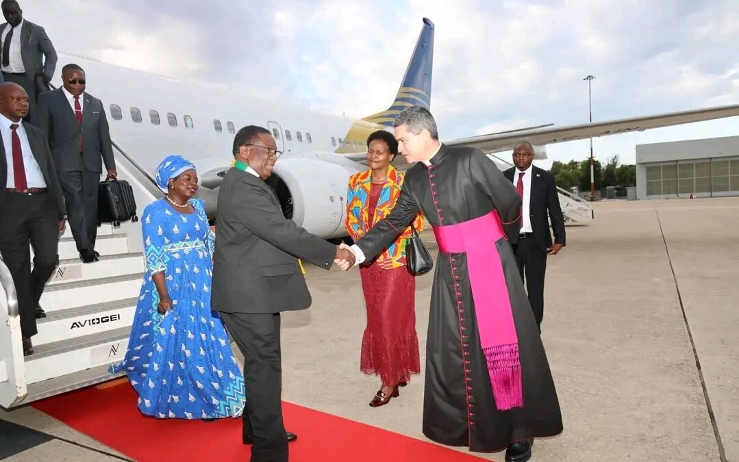 Zimbabwean President Emmerson Mnangagwa Arrives At Vatican City For High-Level talks with Pope Leo XIV