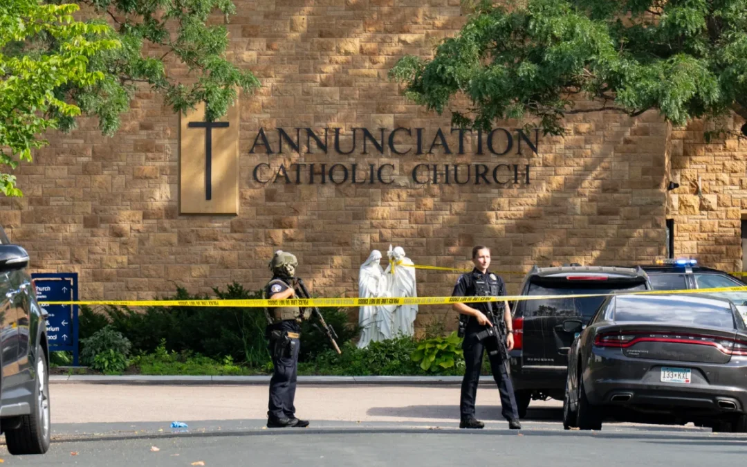 Two Children Killed, 15 injured in Catholic School shooting.